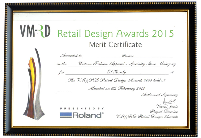 VMRD RETAIL DESIGN AWARD 2015 - BEST WESTERN FASHION APPAREL - SPECIALTY STORE – ED HARDY