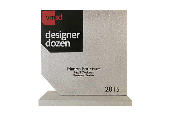 VMSD DESIGNER DOZEN AWARDS 2015 - MANON FOUCRAUT ( RETAIL DESIGNER)